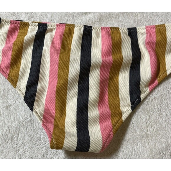 Shade & Shore Hipster Bikini Bottom Striped Women's Size Small Stretch - Picture 5 of 7
